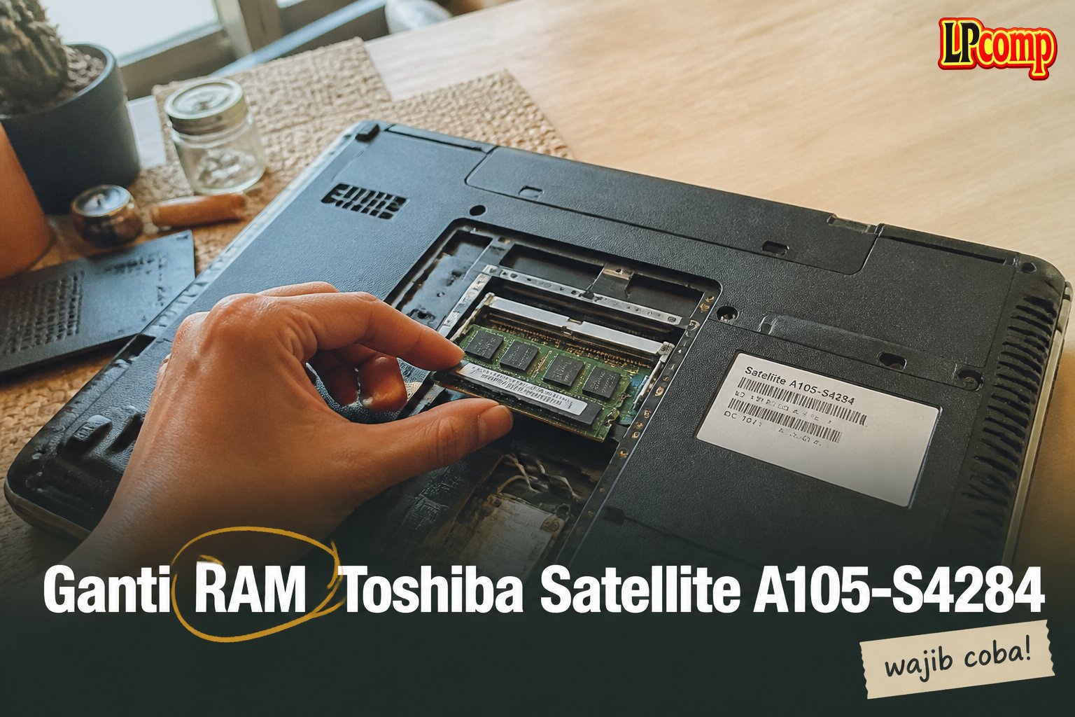 Ganti RAM Toshiba Satellite A105-S4284