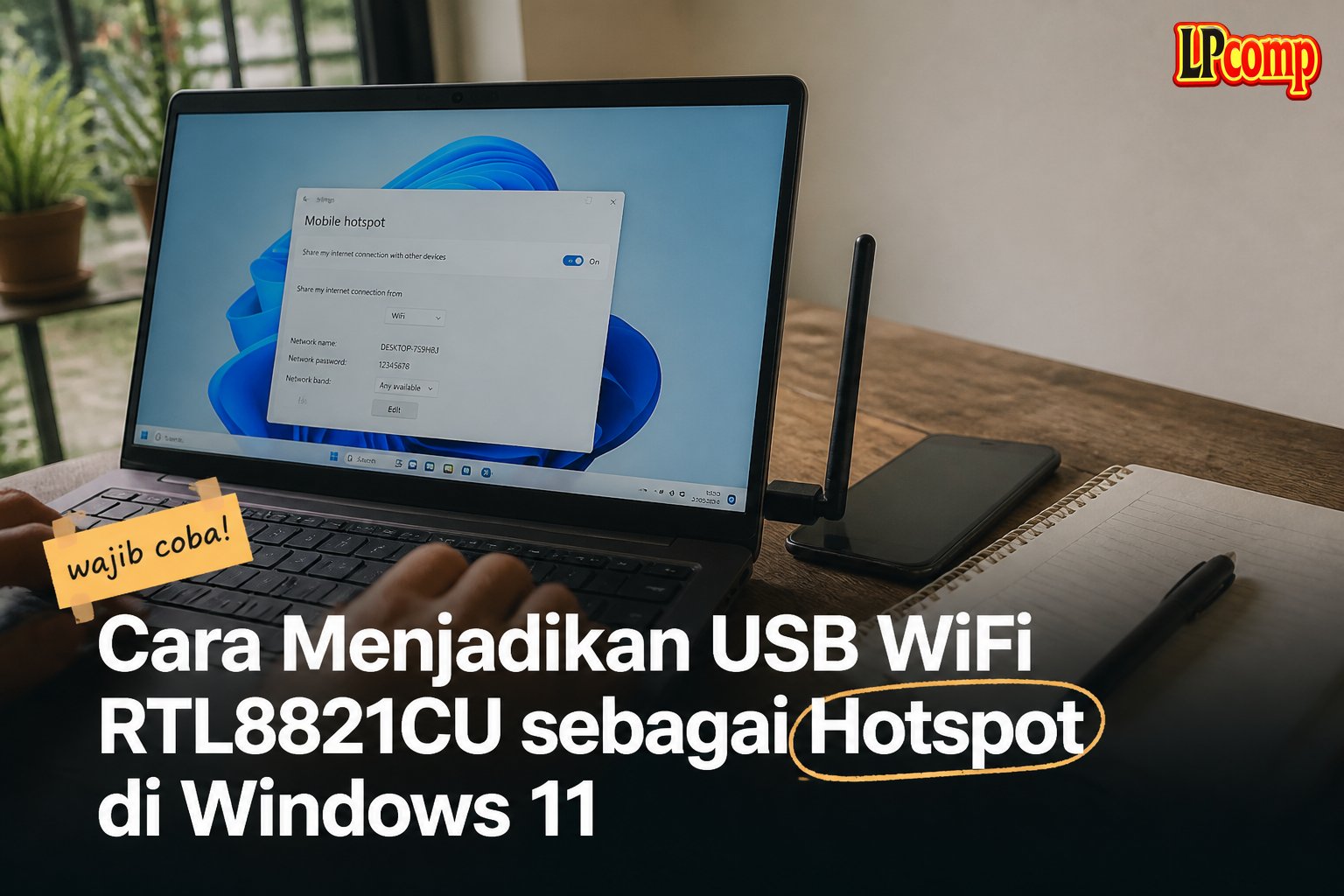 Cara Menjadikan USB WiFi RTL8821CU sebagai Hotspot di Windows 11