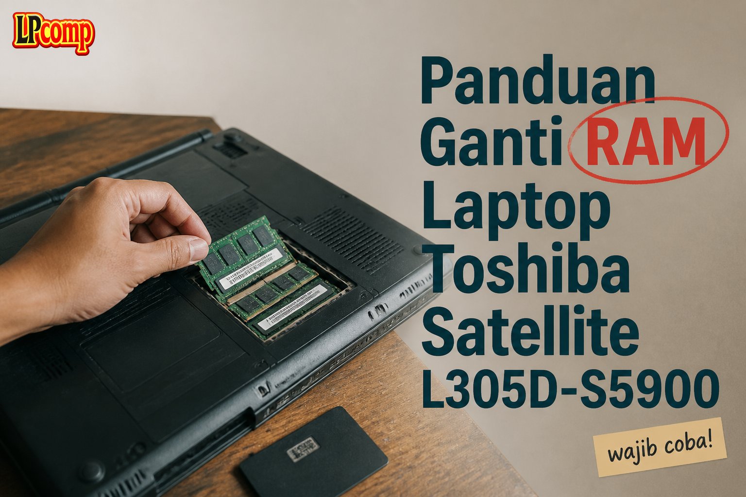 Panduan Ganti RAM Laptop Toshiba Satellite L305D-S5900