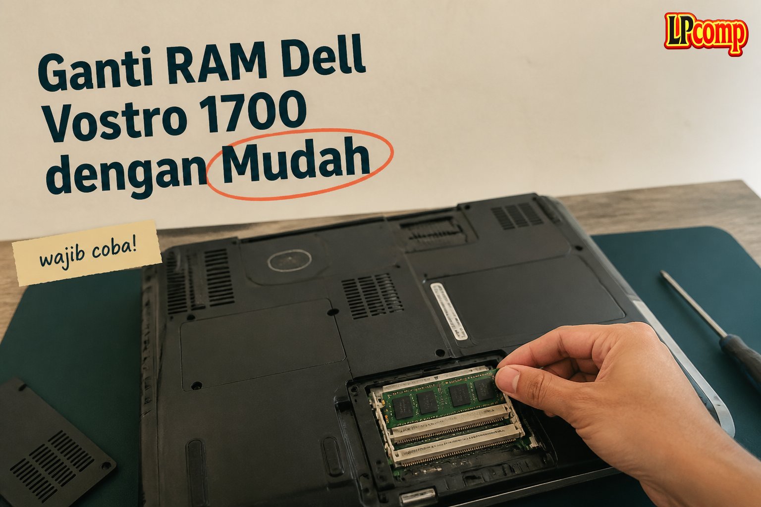 Ganti RAM Dell Vostro 1700 dengan Mudah
