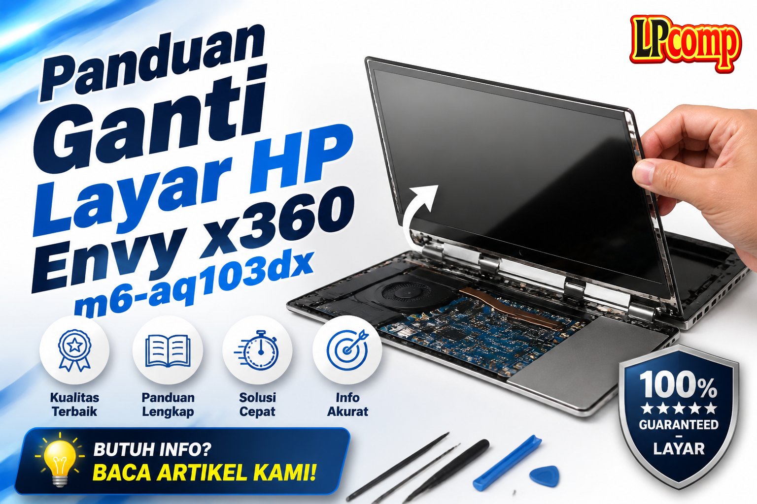 Panduan Ganti Layar HP Envy x360 m6-aq103dx