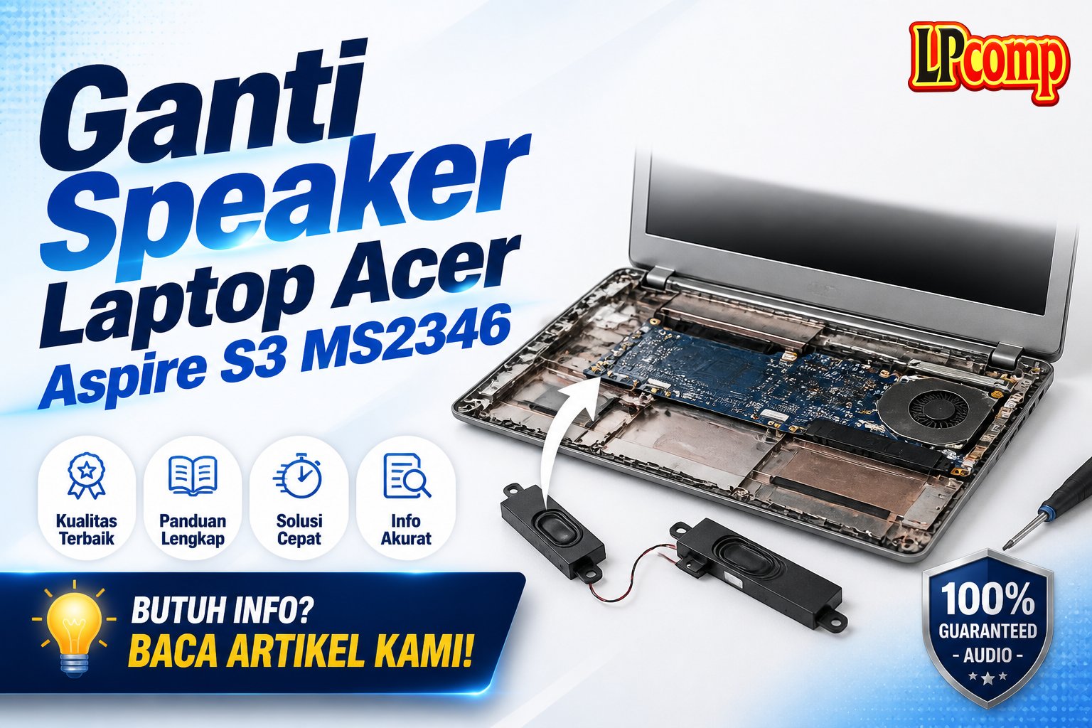 Ganti Speaker Laptop Acer Aspire S3 MS2346