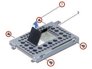 Langkah 4 — Mengganti Bracket Hard Drive