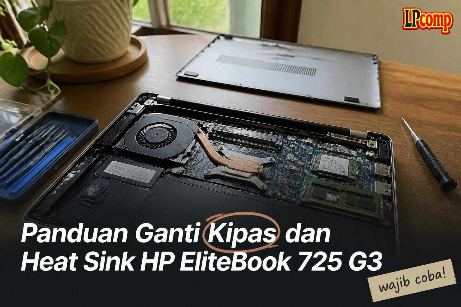 Panduan Ganti Kipas dan Heat Sink HP EliteBook 725 G3