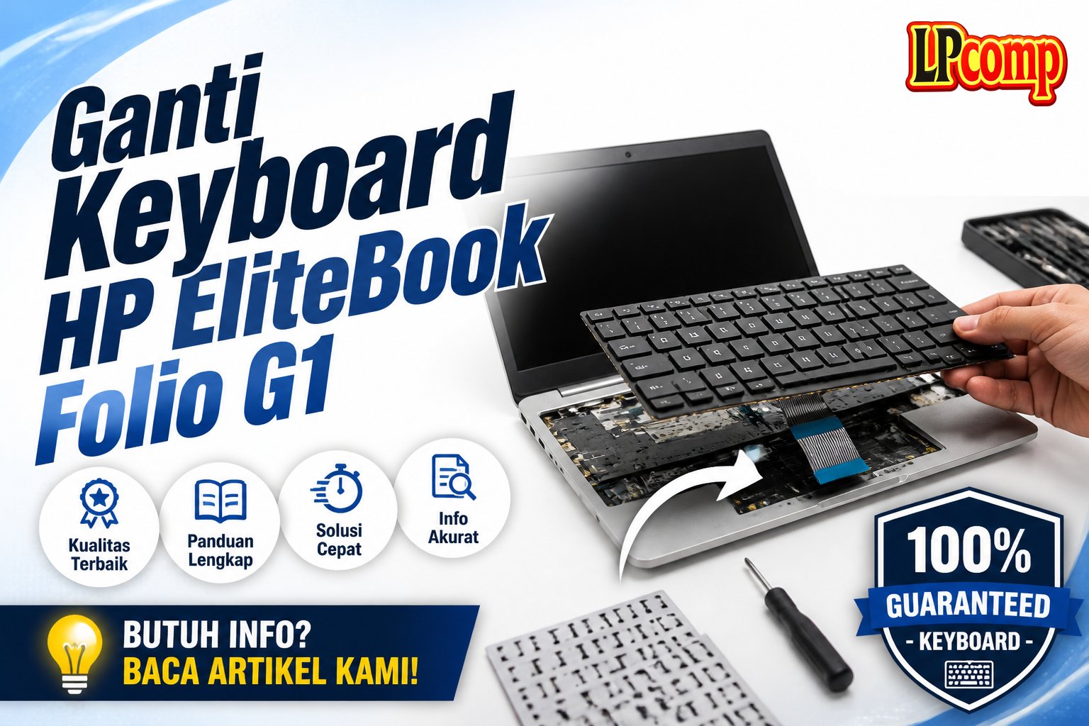 Ganti Keyboard HP EliteBook Folio G1