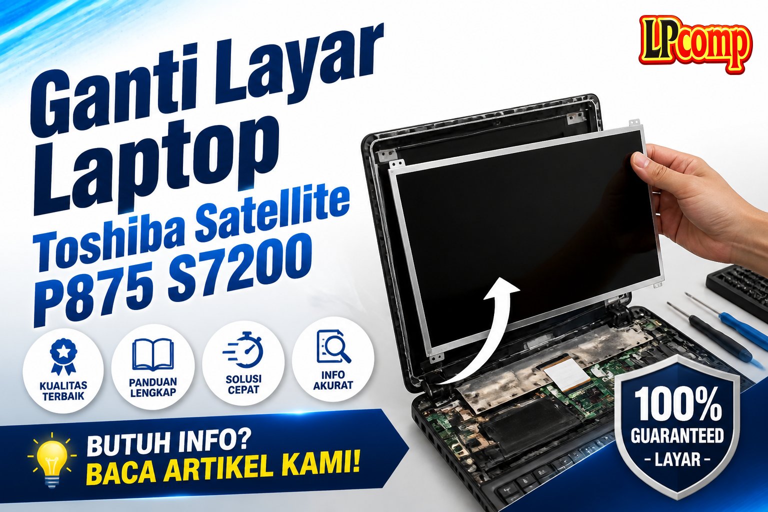 Ganti Layar Laptop Toshiba Satellite P875 S7200