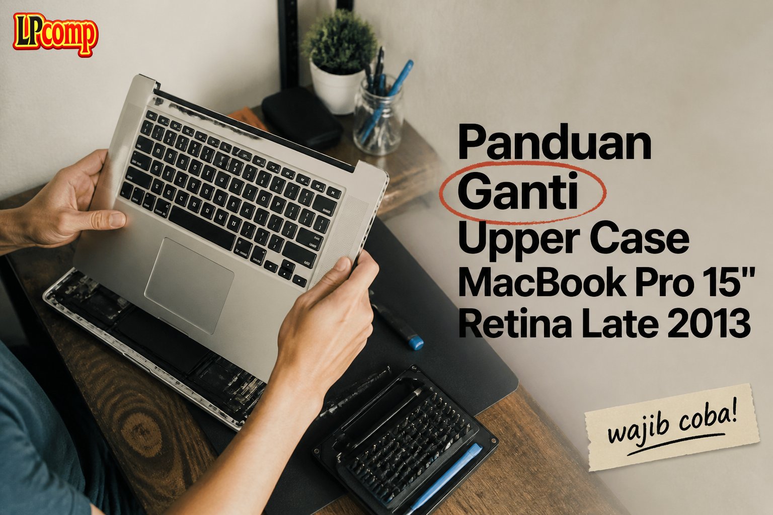 Panduan Ganti Upper Case MacBook Pro 15" Retina Late 2013