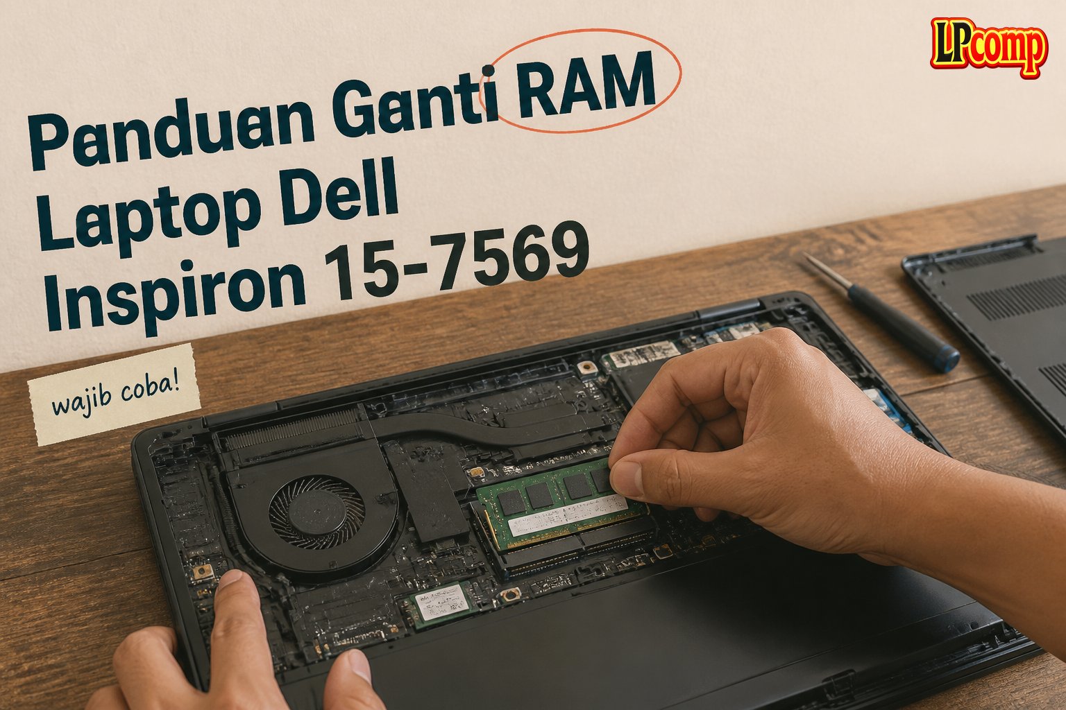 Panduan Ganti RAM Laptop Dell Inspiron 15-7569