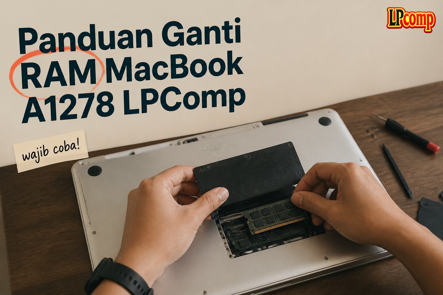 Panduan Ganti RAM MacBook A1278 LPComp