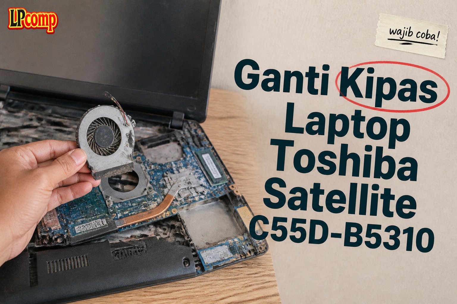 Ganti Kipas Laptop Toshiba Satellite C55D-B5310