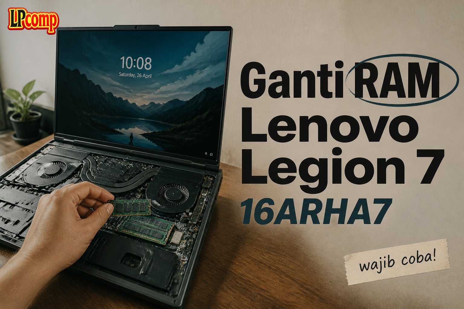Ganti RAM Lenovo Legion 7 16ARHA7