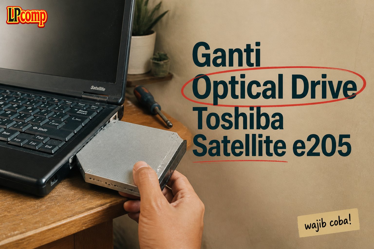 Ganti Optical Drive Toshiba Satellite e205
