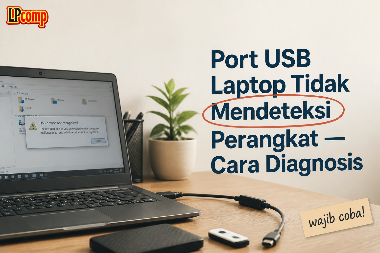Port USB Laptop Tidak Mendeteksi Perangkat — Cara Diagnosis