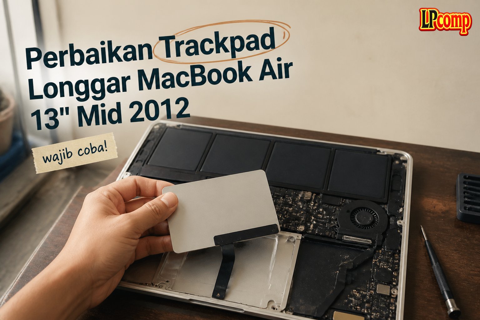 Perbaikan Trackpad Longgar MacBook Air 13" Mid 2012