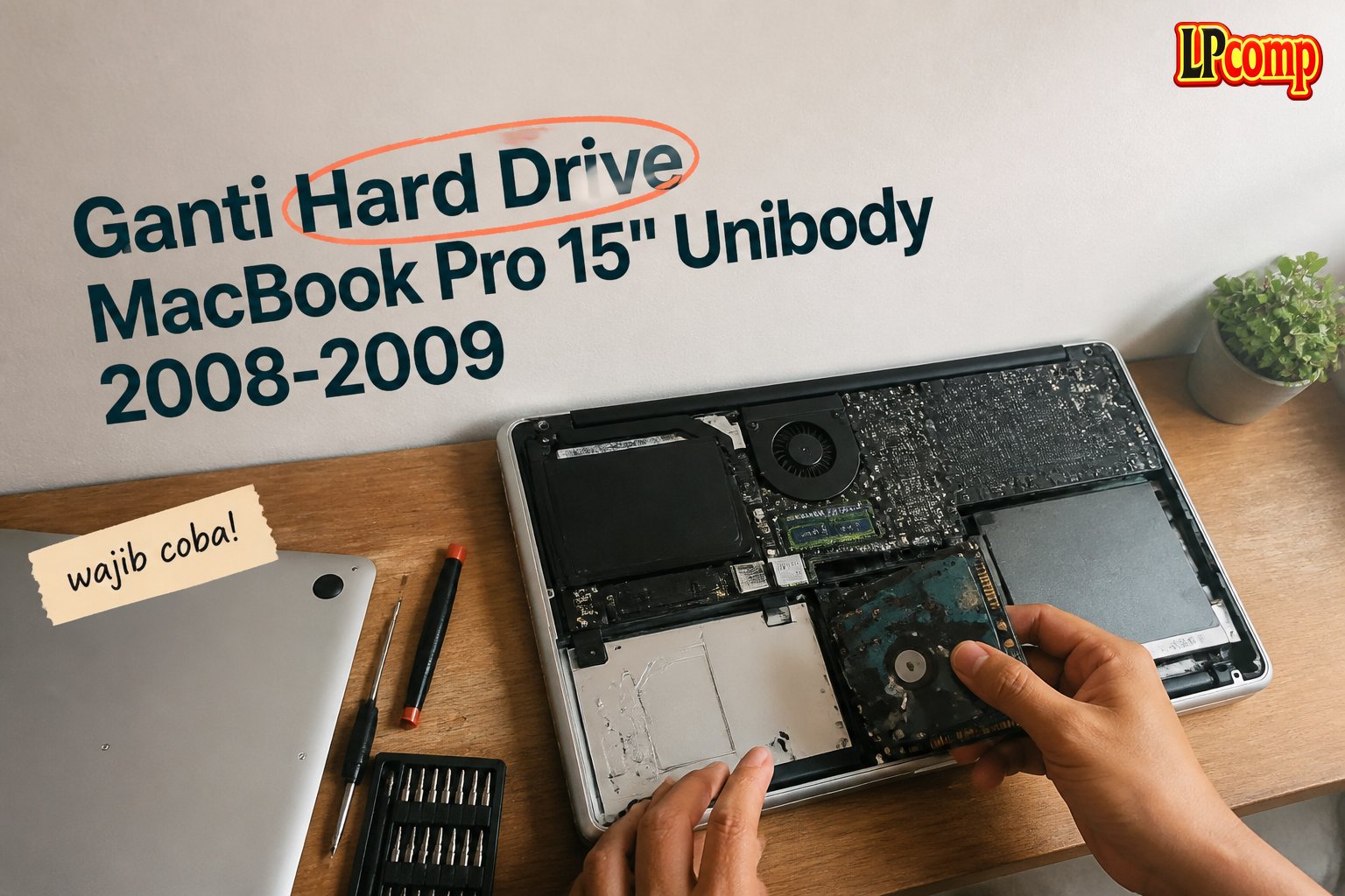 Ganti Hard Drive MacBook Pro 15" Unibody 2008-2009