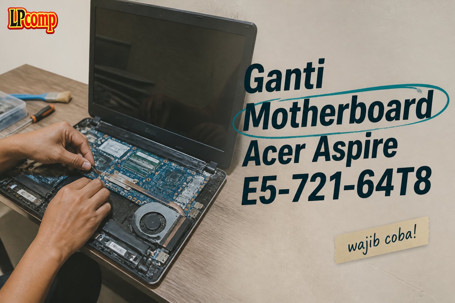 Ganti Motherboard Acer Aspire E5-721-64T8