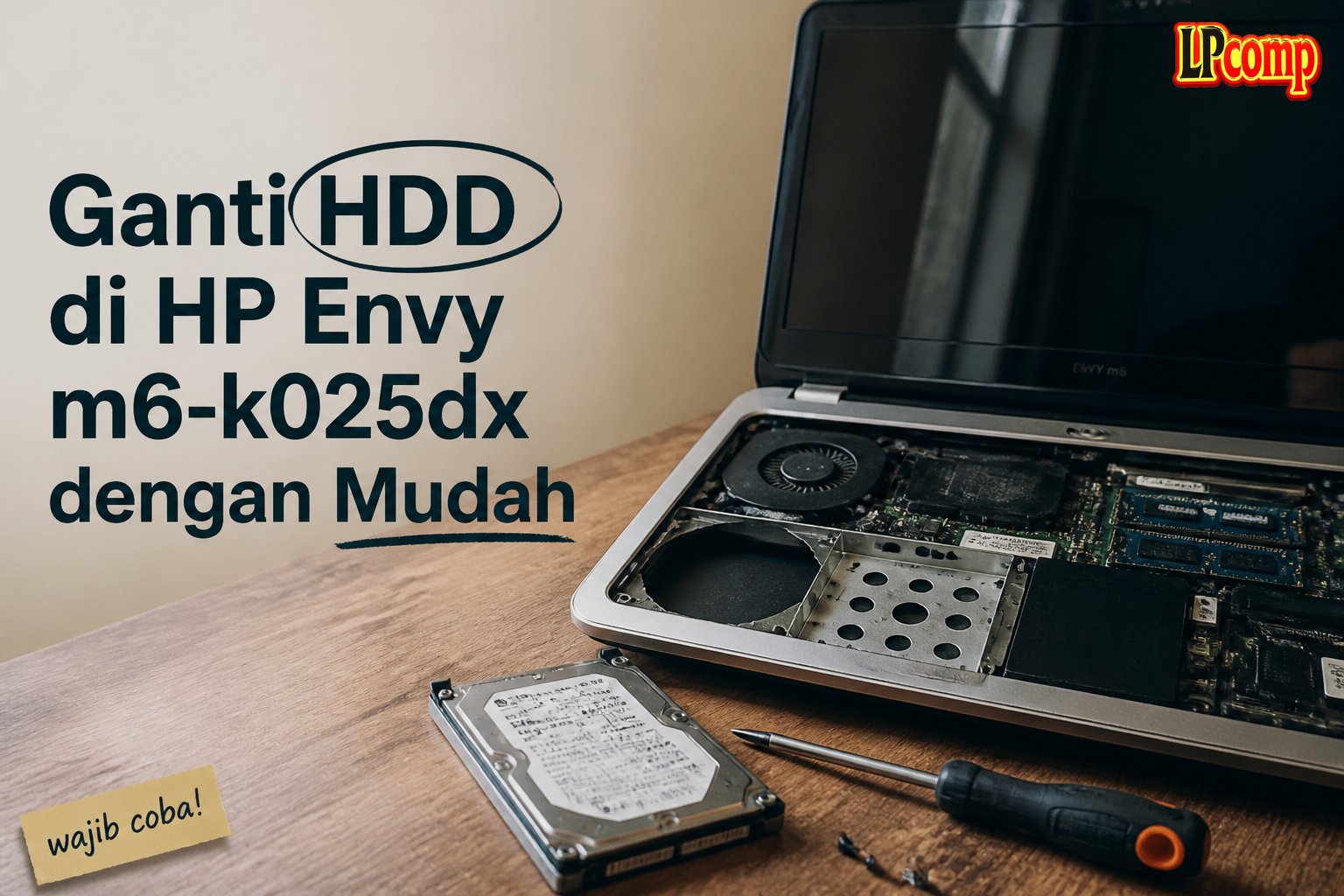 Ganti HDD di HP Envy m6-k025dx dengan Mudah