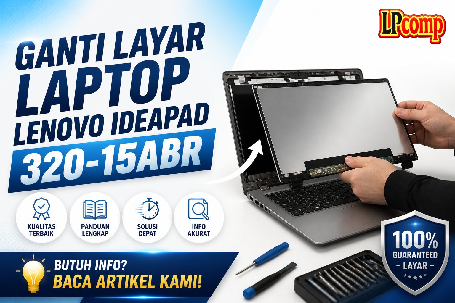 Ganti Layar Laptop Lenovo Ideapad 320-15ABR