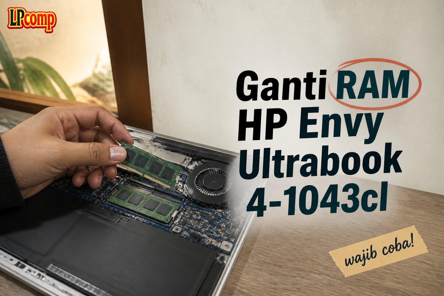 Ganti RAM HP Envy Ultrabook 4-1043cl