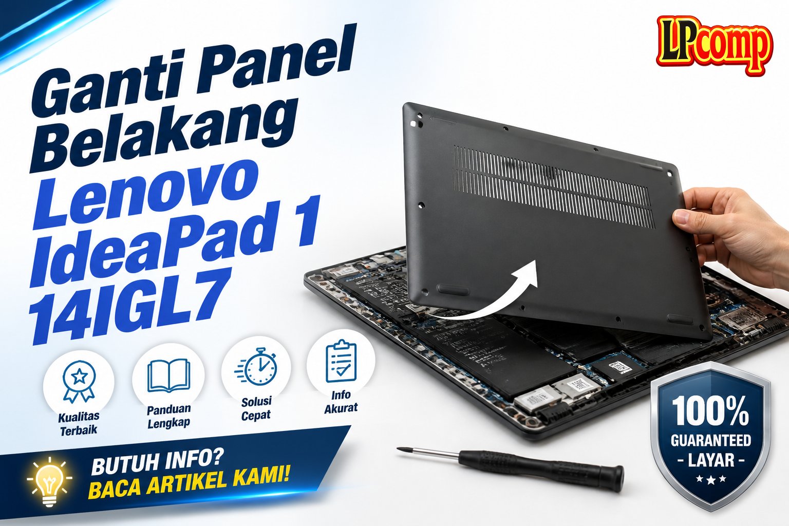 Ganti Panel Belakang Lenovo IdeaPad 1 14IGL7