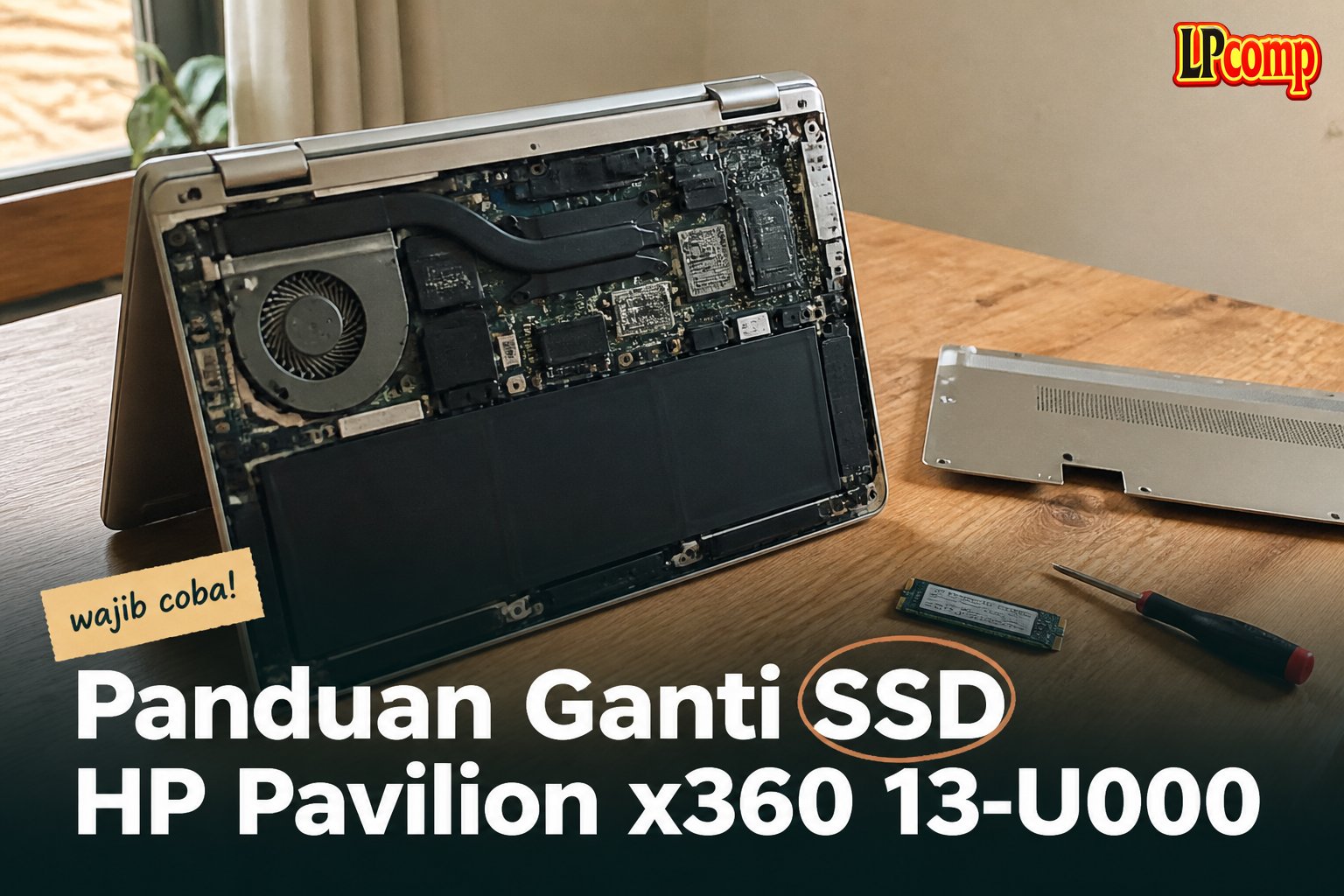 Panduan Ganti SSD HP Pavilion x360 13-U000