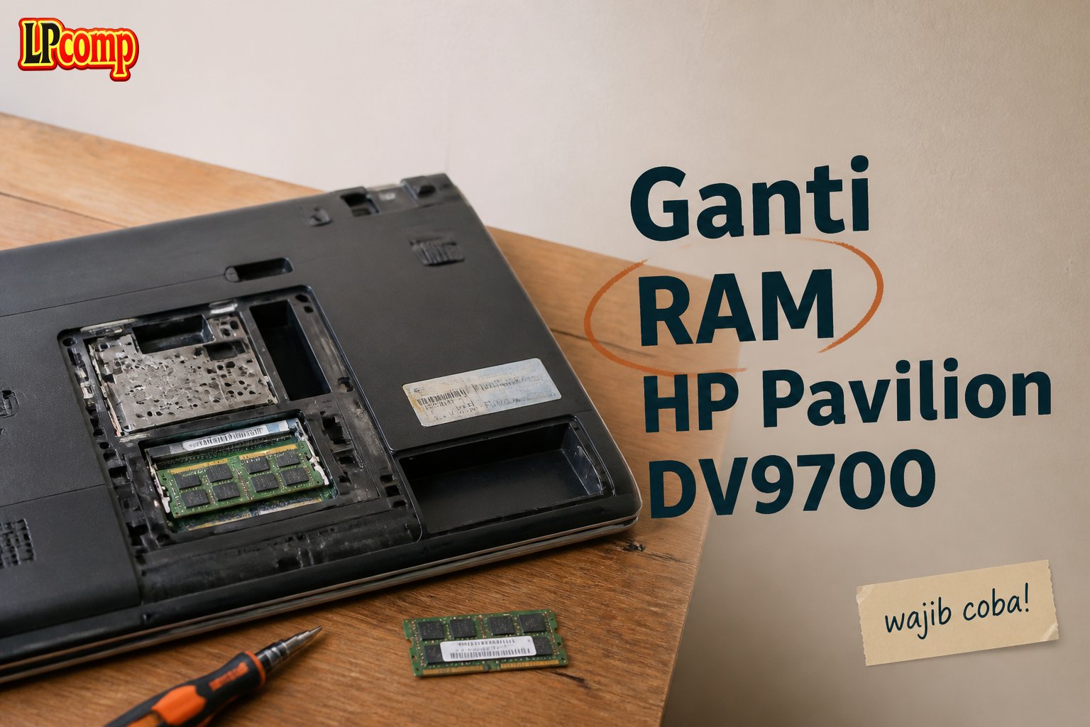 Ganti RAM HP Pavilion DV9700