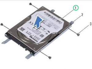 Langkah 5 — Mengangkat Hard Drive dari Bracket
