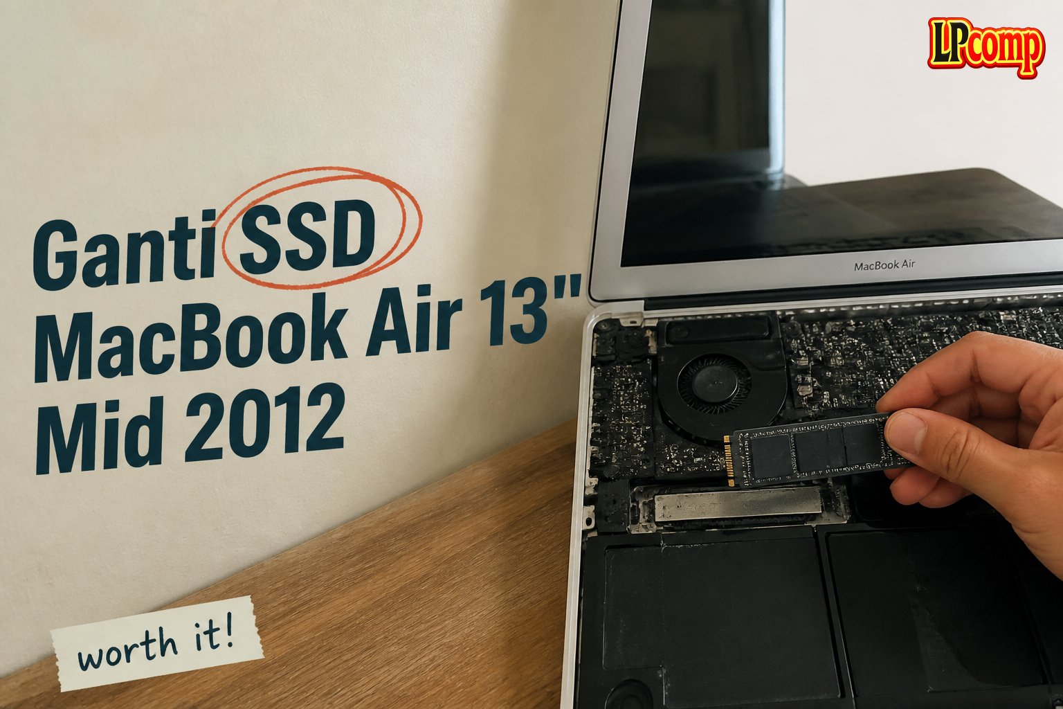 Ganti SSD MacBook Air 13" Mid 2012