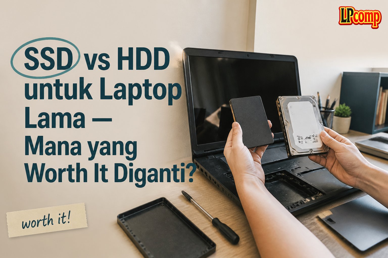 SSD vs HDD untuk Laptop Lama — Mana yang Worth It Diganti?