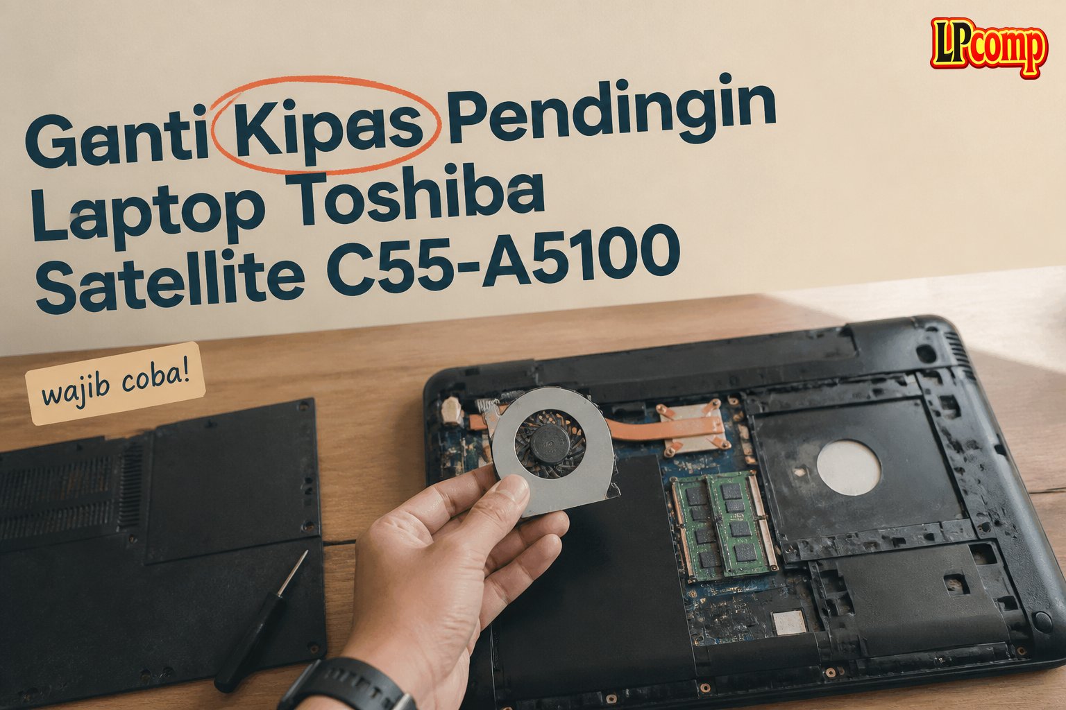 Ganti Kipas Pendingin Laptop Toshiba Satellite C55-A5100