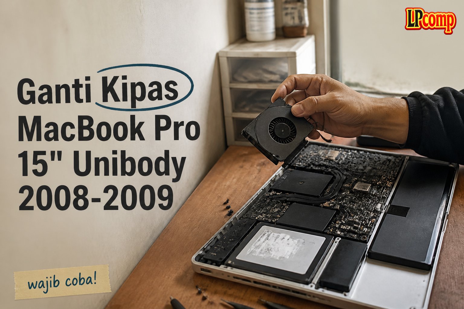 Ganti Kipas MacBook Pro 15" Unibody 2008-2009