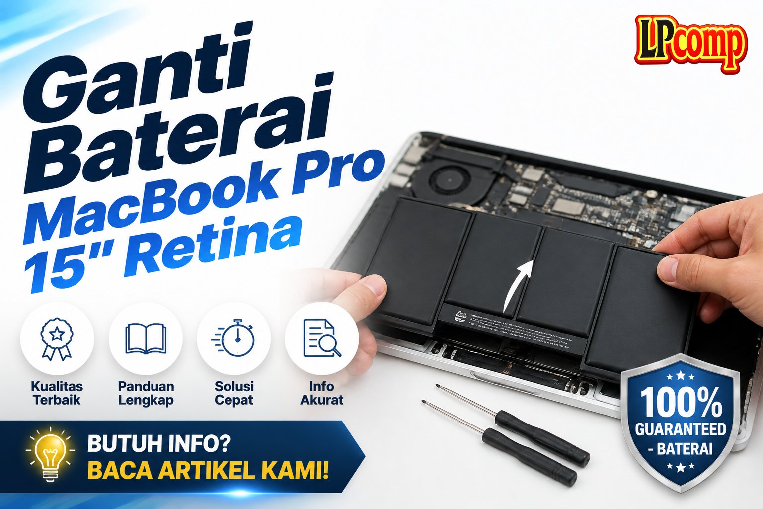 Ganti Baterai MacBook Pro 15" Retina