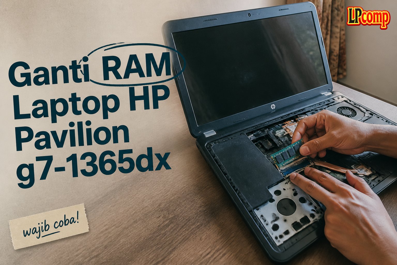 Ganti RAM Laptop HP Pavilion g7-1365dx