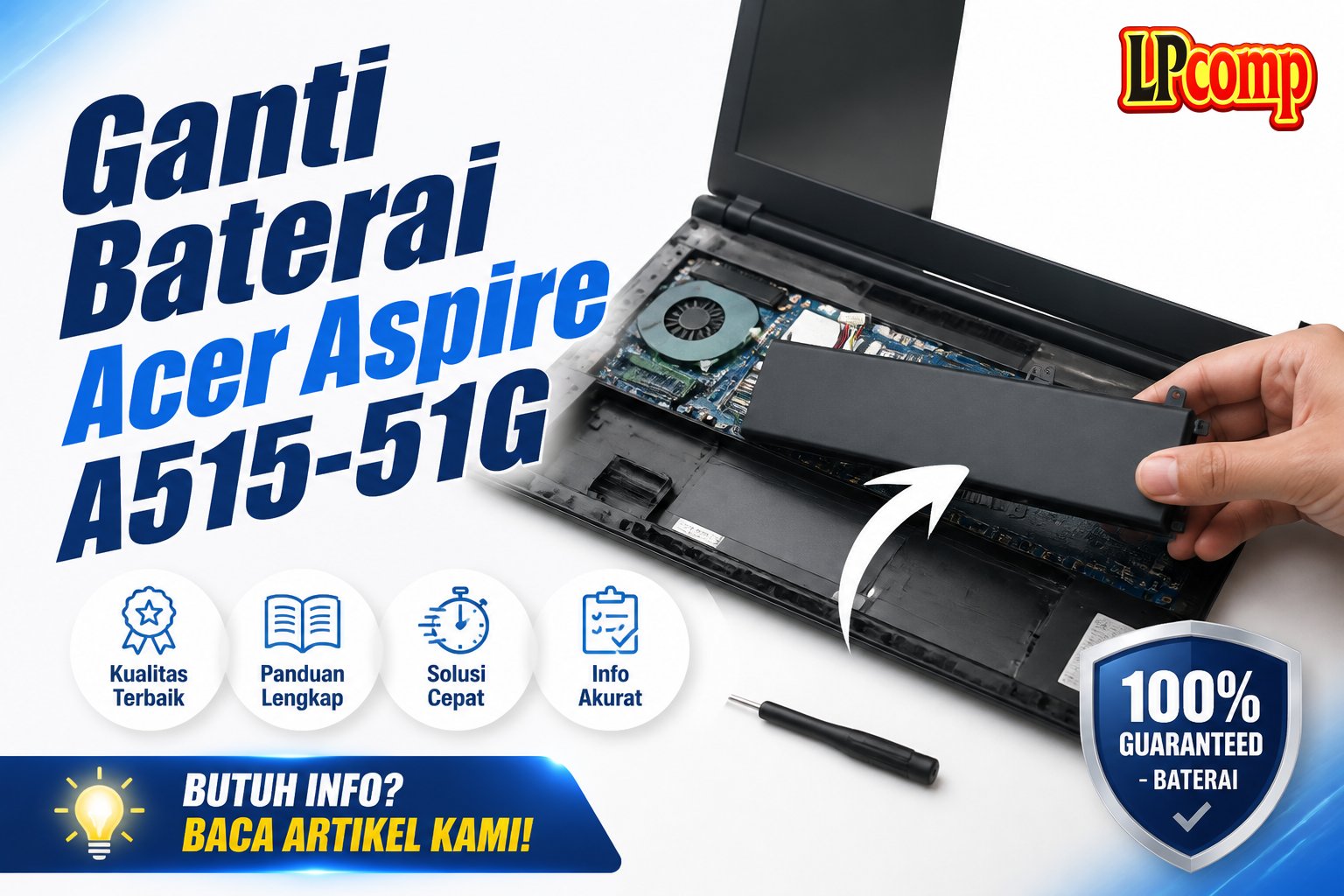 Ganti Baterai Acer Aspire A515-51G