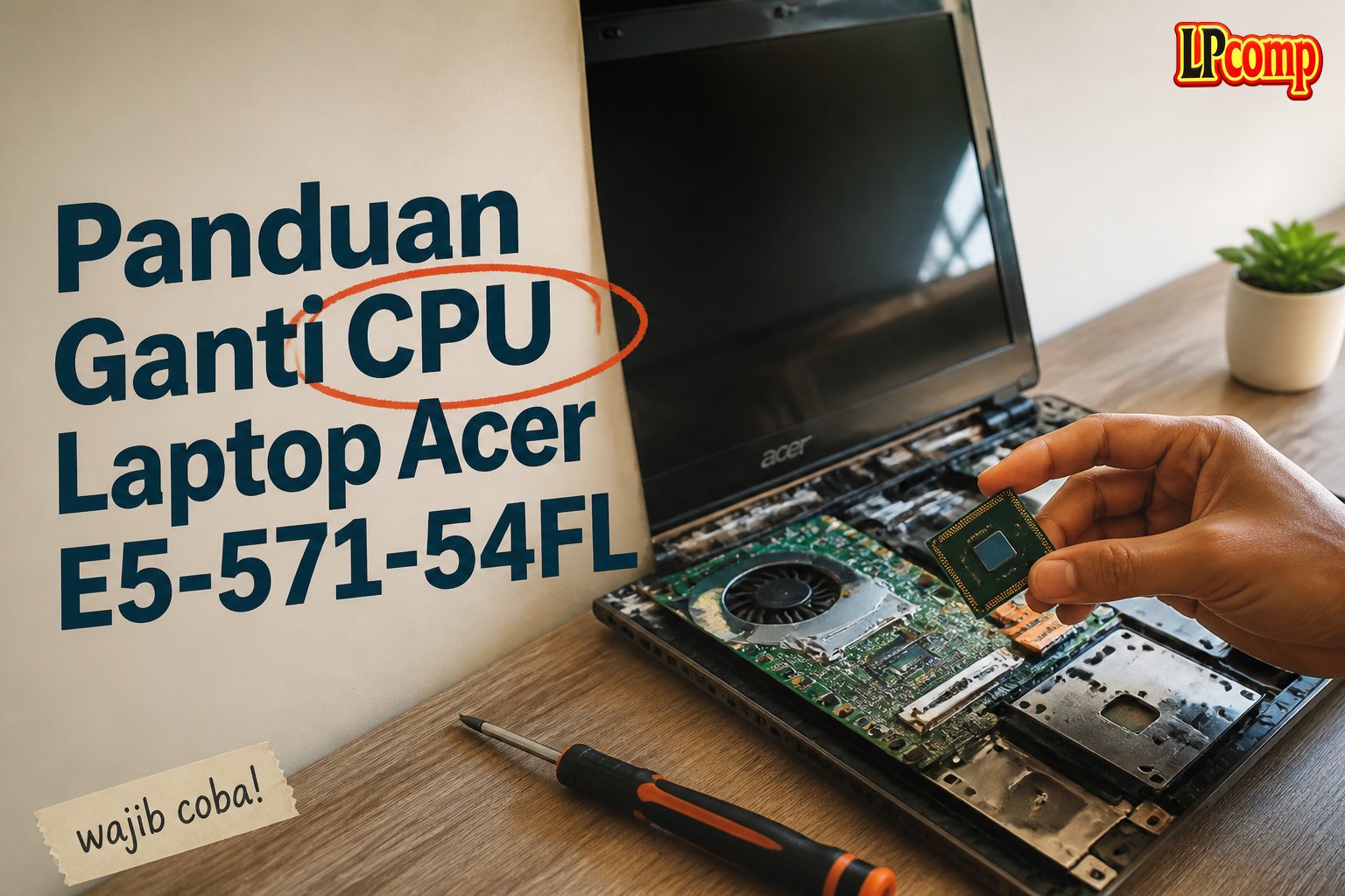 Panduan Ganti CPU Laptop Acer E5-571-54FL