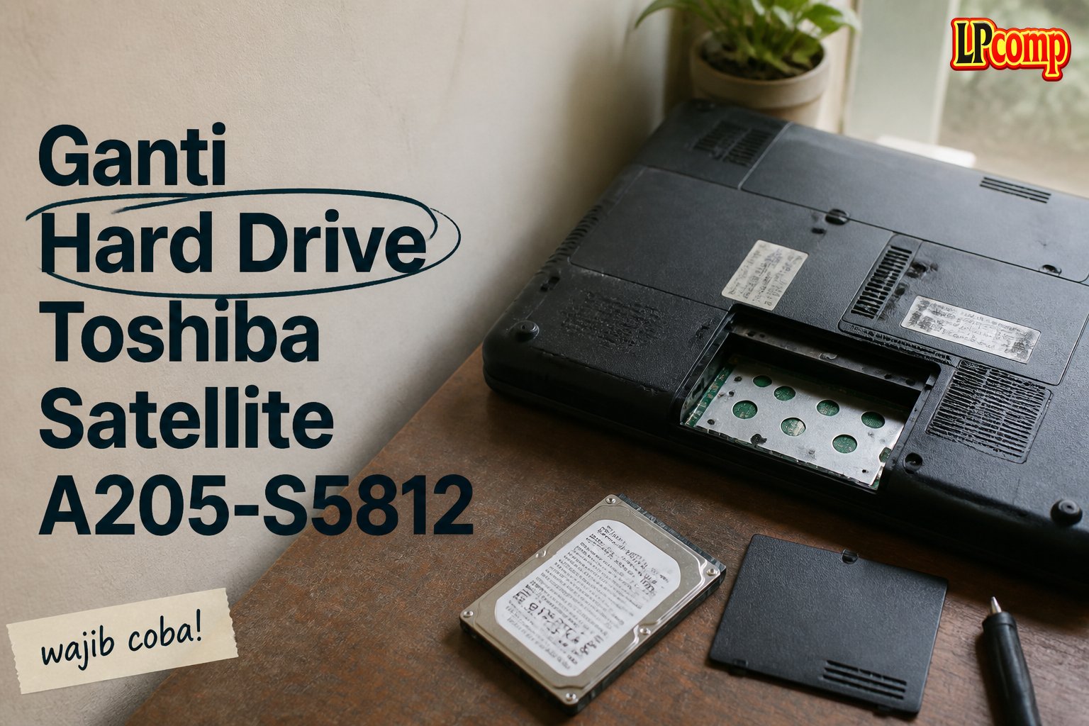 Ganti Hard Drive Toshiba Satellite A205-S5812