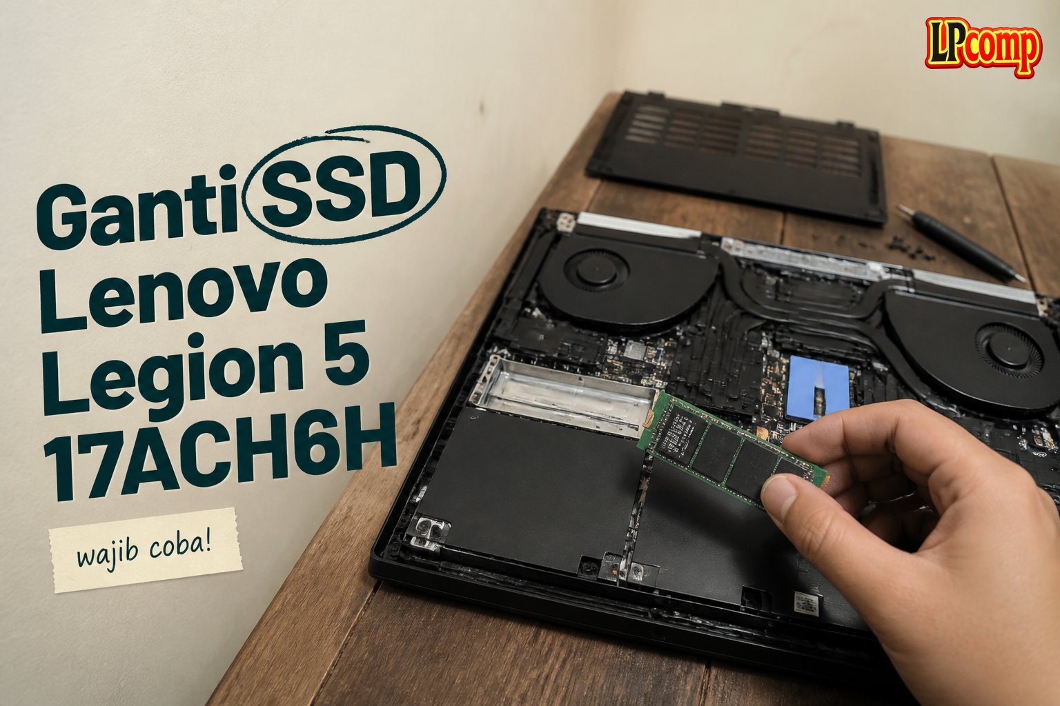 Ganti SSD Lenovo Legion 5 17ACH6H