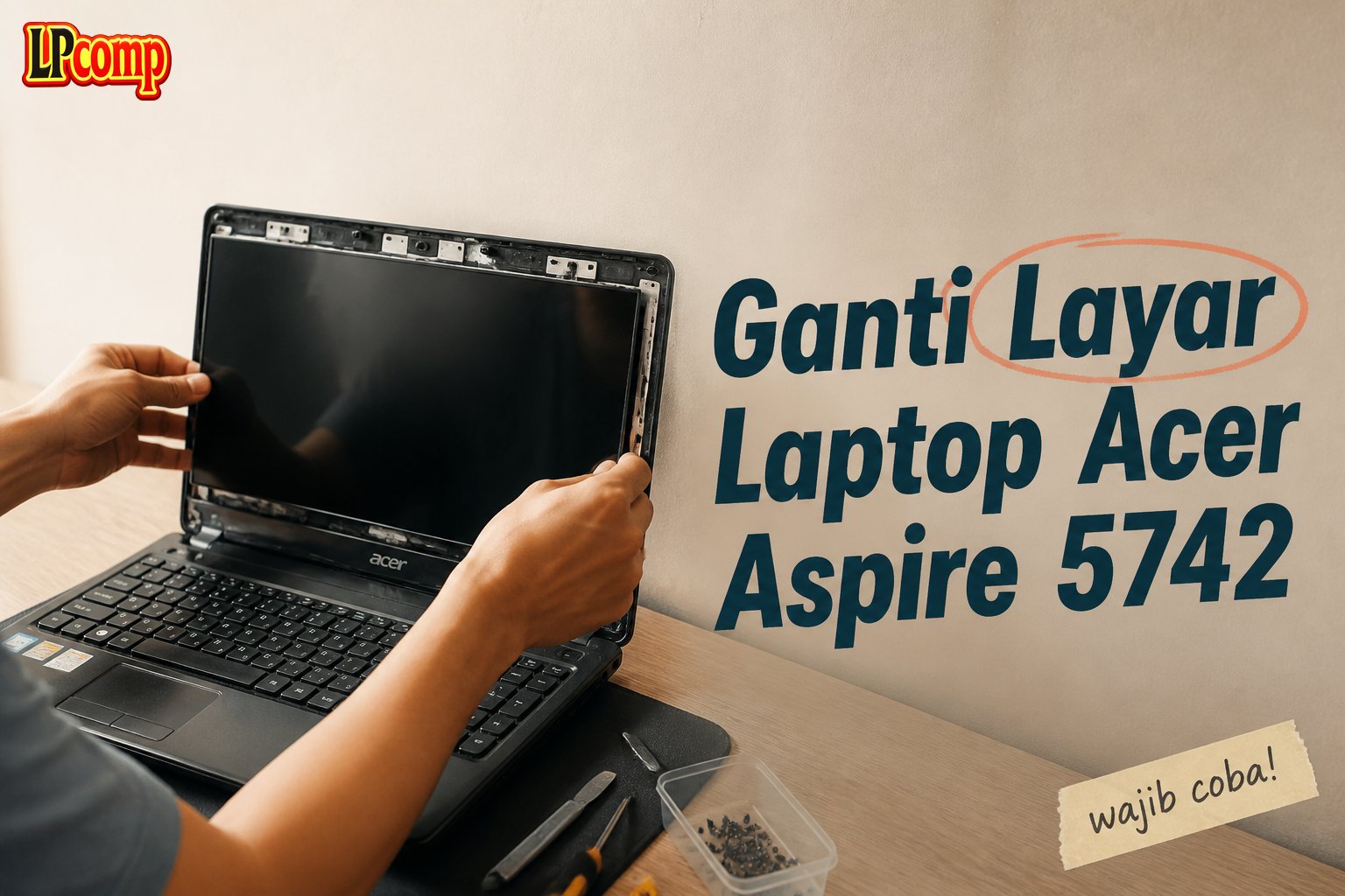 Ganti Layar Laptop Acer Aspire 5742