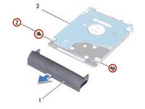 Langkah 3 — Hapus Screws pada Hard Drive Bezel