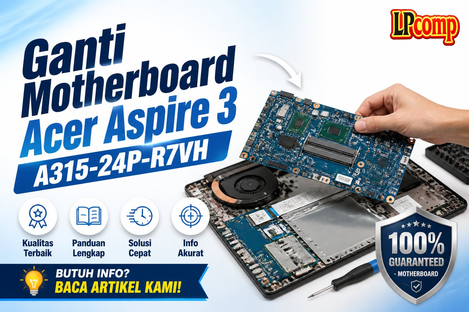 Ganti Motherboard Acer Aspire 3 A315-24P-R7VH