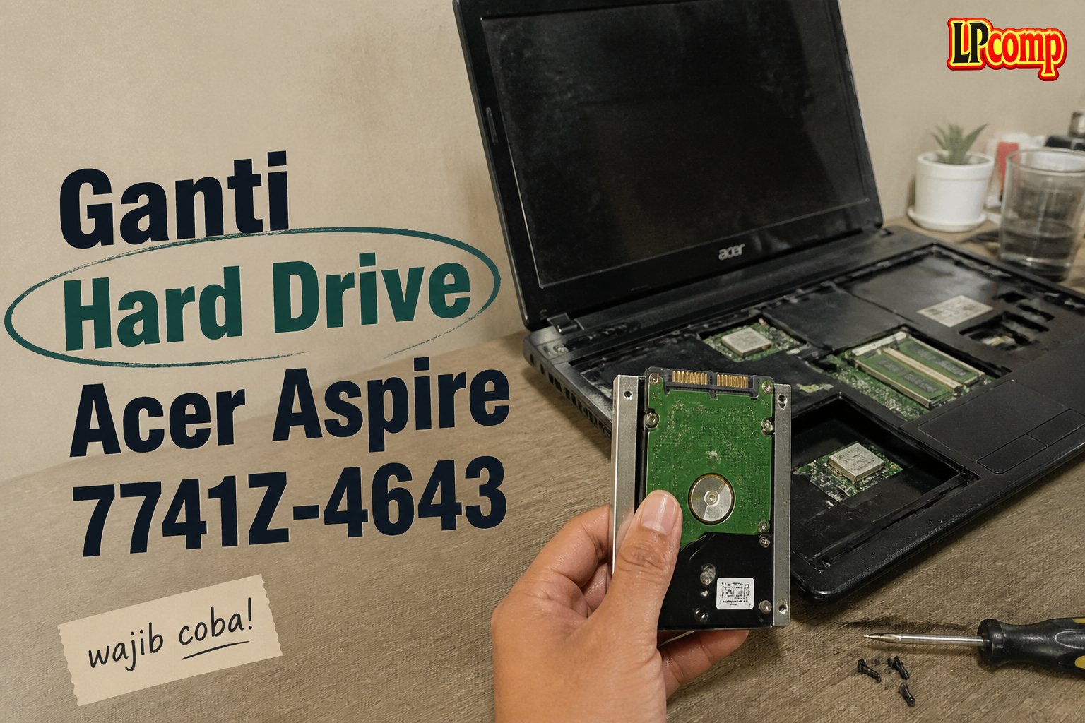 Ganti Hard Drive Acer Aspire 7741Z-4643