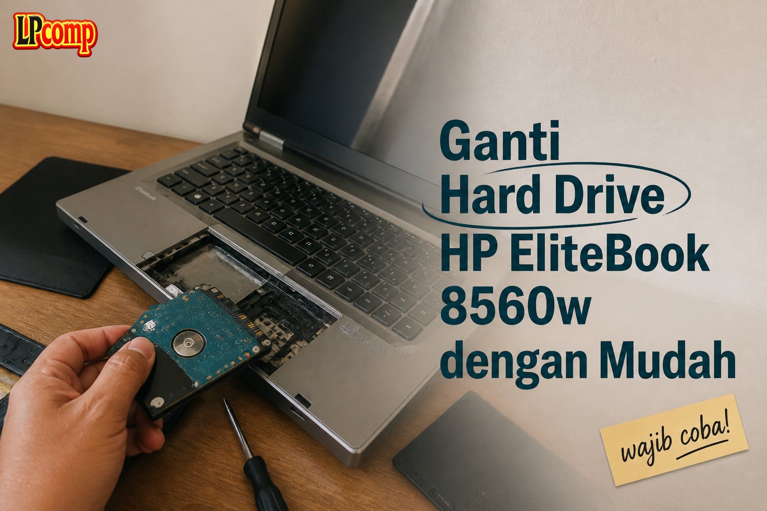 Ganti Hard Drive HP EliteBook 8560w dengan Mudah