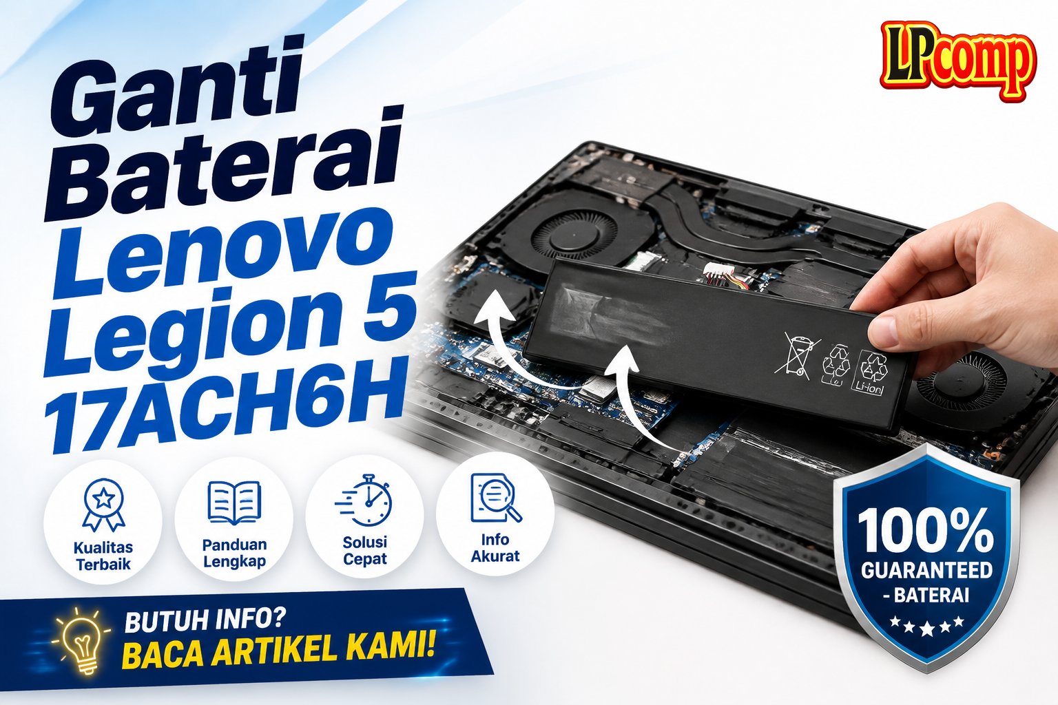 Ganti Baterai Lenovo Legion 5 17ACH6H