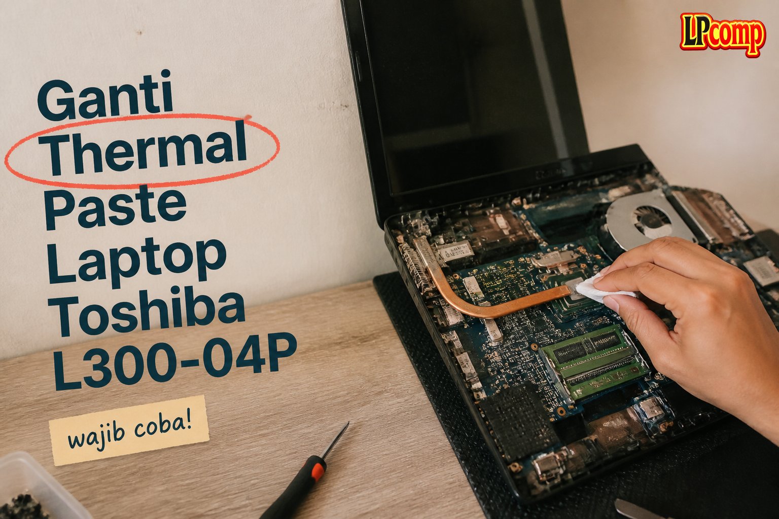 Ganti Thermal Paste Laptop Toshiba L300-04P