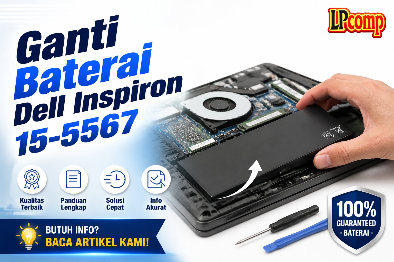 Ganti Baterai Dell Inspiron 15-5567