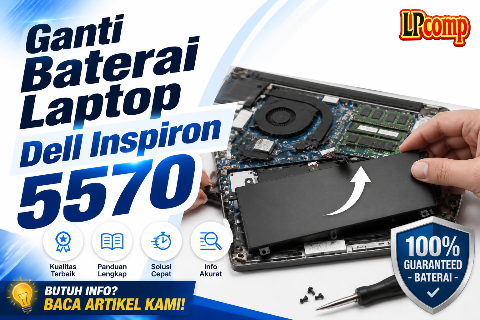 Ganti Baterai Laptop Dell Inspiron 5570