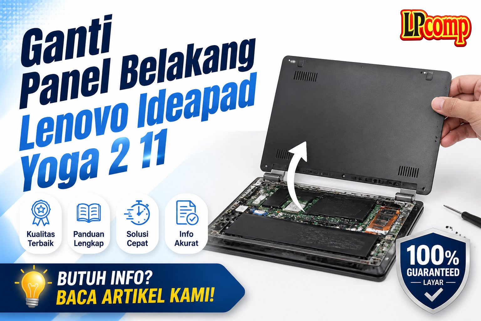 Ganti Panel Belakang Lenovo Ideapad Yoga 2 11