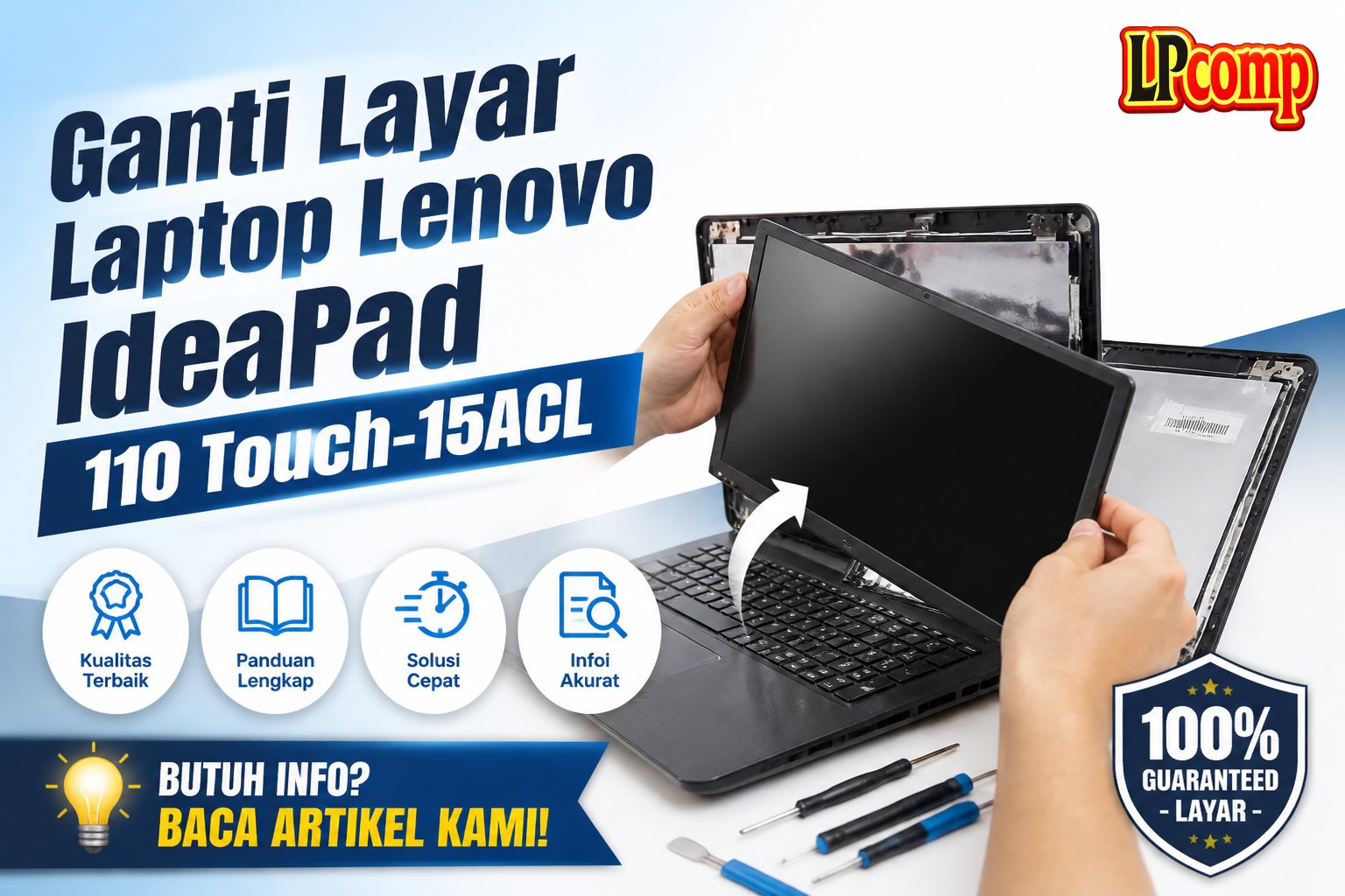 Ganti Layar Laptop Lenovo IdeaPad 110 Touch-15ACL