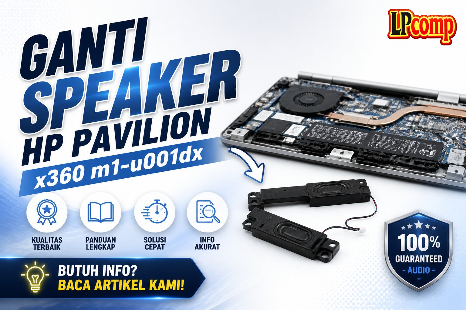 Ganti Speaker HP Pavilion x360 m1-u001dx