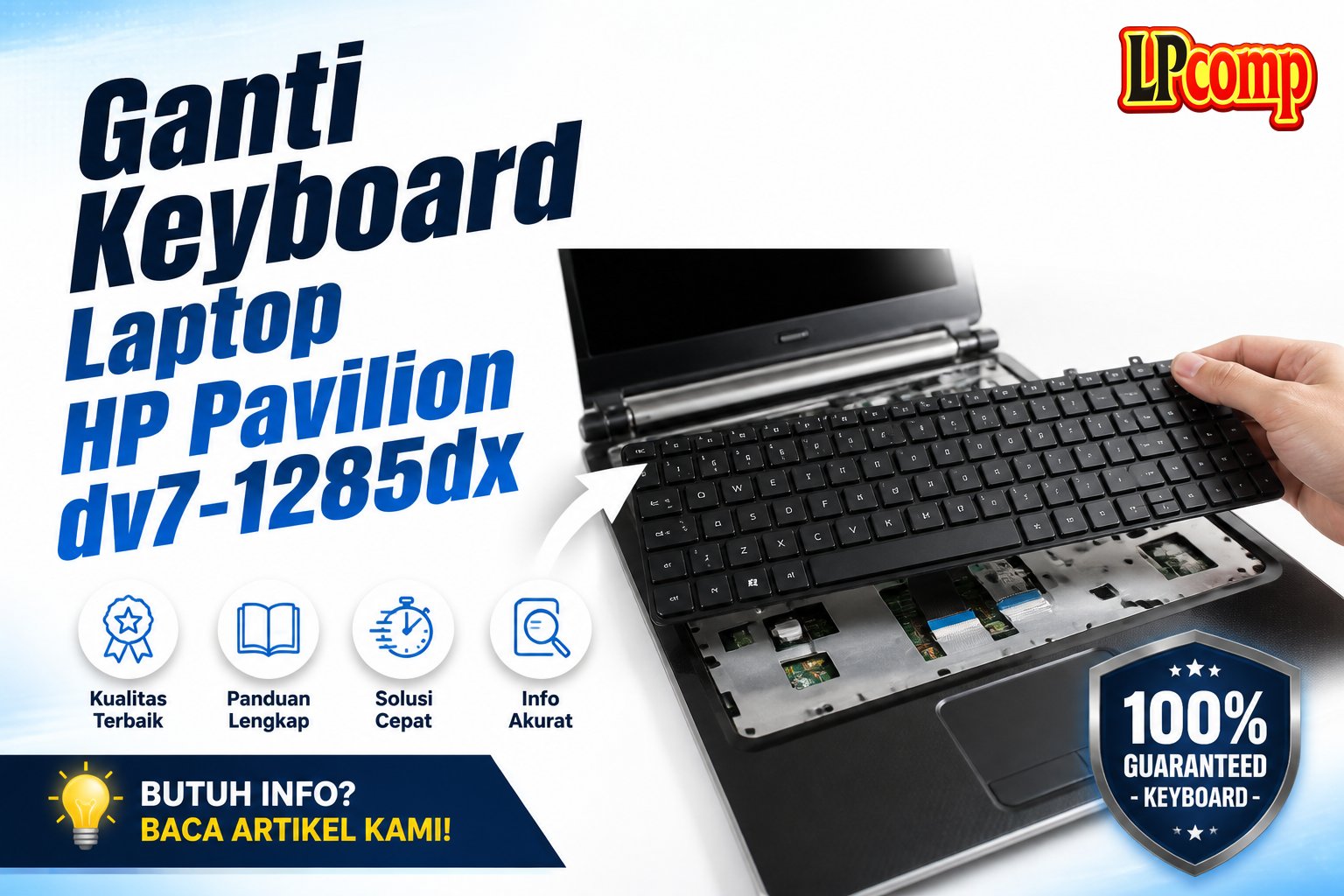 Ganti Keyboard Laptop HP Pavilion dv7-1285dx